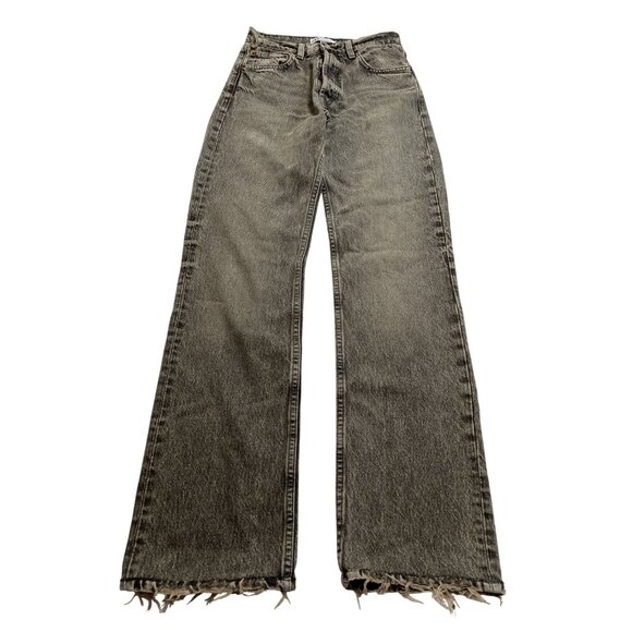 Zara Straight Leg Jeans in Distressed Grey - Picture 1 of 5